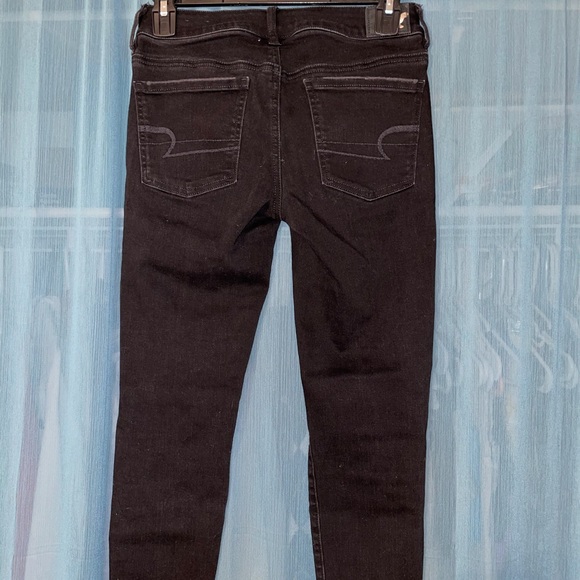 Black American Eagle Crop Jeggings - Picture 2 of 3